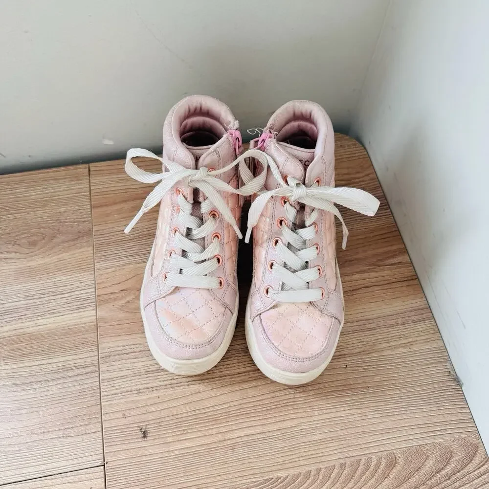 Skechers Street Elevated Pink Booties Girls Size 13
